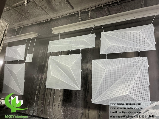 Fabricação de fachadas metálicas perfuradas revestimento de alumínio revestimento PVDF durável
