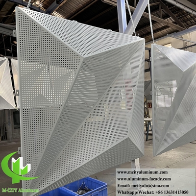 Folha de alumínio de revestimento metálico 3D para decoração de fachadas exteriores