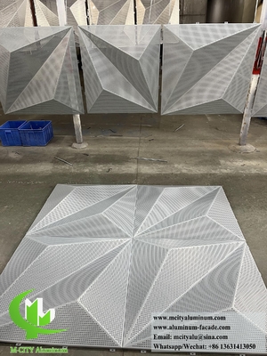 Arquitetura 3D Alumínio revestimento painéis de parede fachadas sistema de perfuração