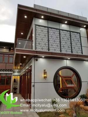 Painel sólido de alumínio perfurado para fachada de revestimento de fachada de metal de espessura 2,5 mm para decoração de fachada de parede de cortina