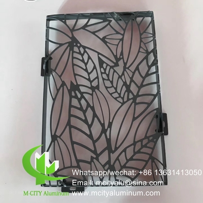Painel de revestimento de painel oco perfurado de alumínio de espessura de 2,5 mm para decoração de janelas