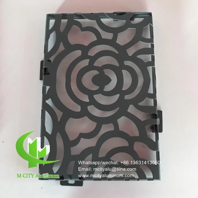 Painel sólido de alumínio perfurado para fachada de revestimento de fachada de metal de espessura 2,5 mm para decoração de fachada de parede de cortina