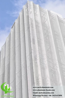 Arquitetura de fachadas metálicas de alumínio revestimento painel de perfuração folha