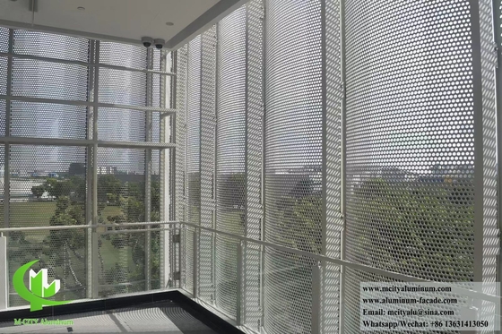 Painel de revestimento de fachada de alumínio CNC Decoração de parede externa Padrão perfurado