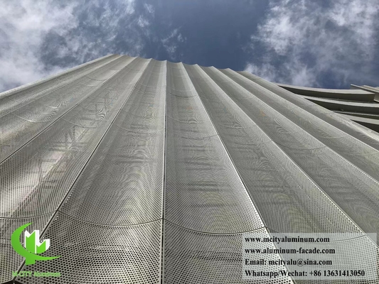 3D Perforado Screen painéis de alumínio folha de metal decoração exterior PVDF revestimento