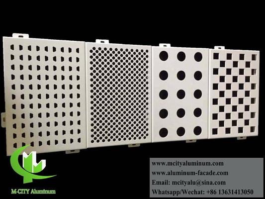 CNC Perforação de Ecrã Metálico Alumínio Revestimento de uso externo PVDF revestimento painel personalizado