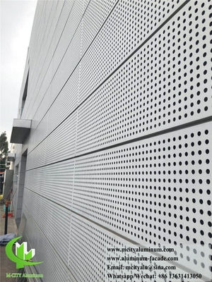 CNC Punching Metal Sheet Alumínio Painel Sólido Para Parede Exterior Sistema de fachadas
