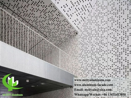 3D Perforado Screen painéis de alumínio folha de metal decoração exterior PVDF revestimento