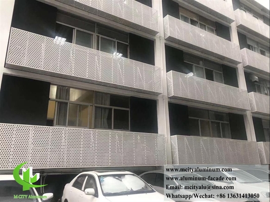 Arquitetura revestimento metálico de alumínio sólido folha perfurada para decoração de edifícios