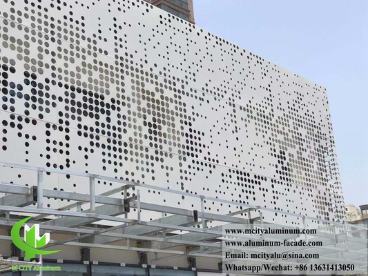 Painéis de alumínio perfurados externos Cores para fachada para manobras revestimento de alumínio sólido