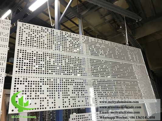 Painel de revestimento de alumínio com folha de metal de espessura de 3 mm com padrão perfurado