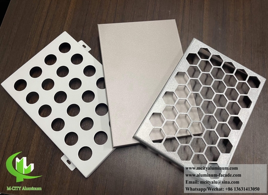 CNC Perforação de Ecrã Metálico Alumínio Revestimento de uso externo PVDF revestimento painel personalizado