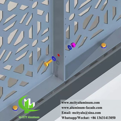 Tela de corte a laser de metal para decoração de cercas de alumínio 3 mm de espessura com padrão