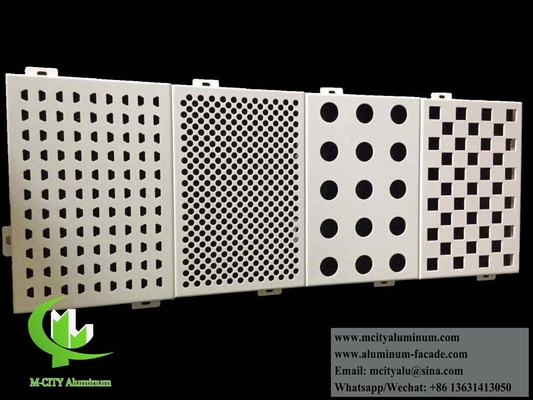 Painel sólido de revestimento de alumínio de punção CNC para decoração de parede