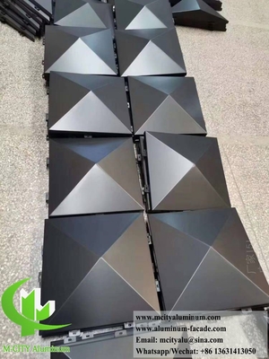 3D Metal revestimento painéis de alumínio com padrões de corte CNC decoração exterior