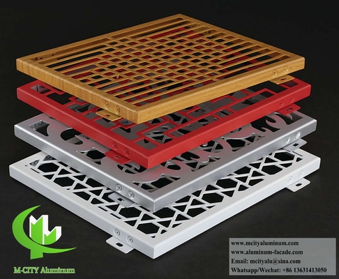Ecrã de metal arquitetônico CNC de corte padrão de perfuração para decoração de revestimento de parede