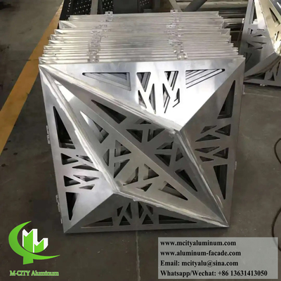 3D Metal revestimento painéis de alumínio com padrões de corte CNC decoração exterior