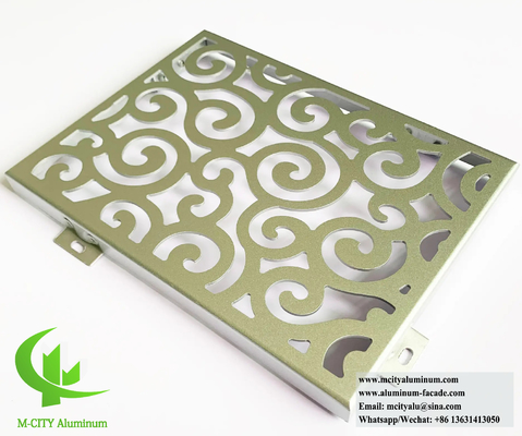 Painel de parede exterior Folha de metal fachadas de alumínio decoração de tela perfurada