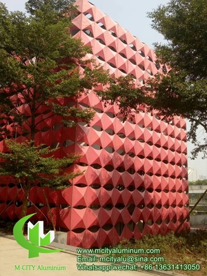 Ecrã de jardim 3d de metal e alumínio ecrã de privacidade de metal folha de revestimento de fachada 2,5m decoração de fachada de parede