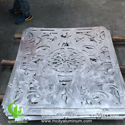 Painel de parede perforado de alumínio para fachada de varanda com folha de metal de 3 mm com pvdf