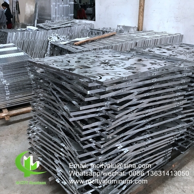 Painel de parede perforado de alumínio para fachada de varanda com folha de metal de 3 mm com pvdf