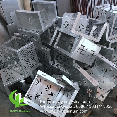 cobertura de ar condicionado cobertura de alumínio revestimento de fachada de metal folha de dobra para decoração de fachada de parede de cortina