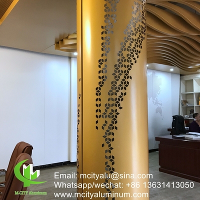 revestimento de colunas de alumínio revestimento de fachada de metal folha de dobra de espessura 2,5 mm para decoração de fachada posterior