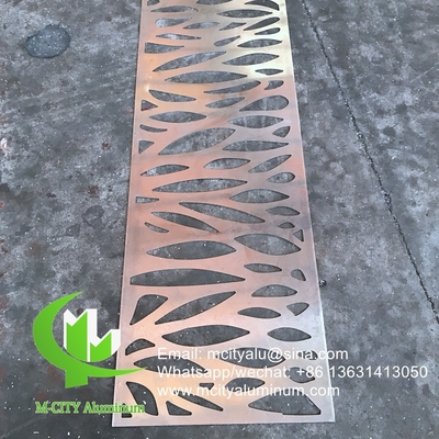 Cobertura decorativa exterior para lâmpada de rua feita sob encomenda painel perforado de alumínio para painel de parede