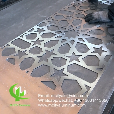 tela de alumínio estilo árabe revestimento de fachada de metal folha de dobra de espessura 2,5 mm para decoração de fachada de parede de cortina