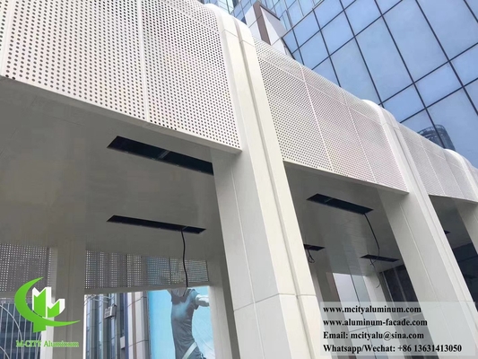 Projeto de fachadas metálicas exteriores, revestimento de parede, decoração de painéis sólidos de alumínio