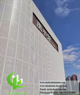 Folha de metal perforada revestida em pó Alumínio Decoração exterior interior