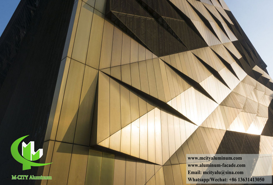 Painel de alumínio sólido arquitetônico para decoração de revestimento de parede