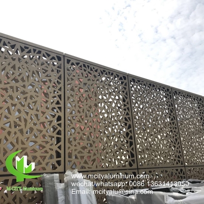 Metal Painel de corte a laser de alumínio para fachada vedação de proteção da privacidade cerca com tela de perfuração de metal de espessura 2 mm
