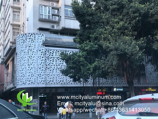 Metal Painel perforado de alumínio para fachada vedação de privacidade vedação com tela de perfuração de metal de espessura 2 mm