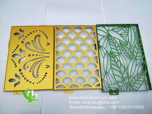 painel de revestimento de parede de fachada de alumínio com padrão, revestimento de edifício exterior para decoração exterior de edifícios