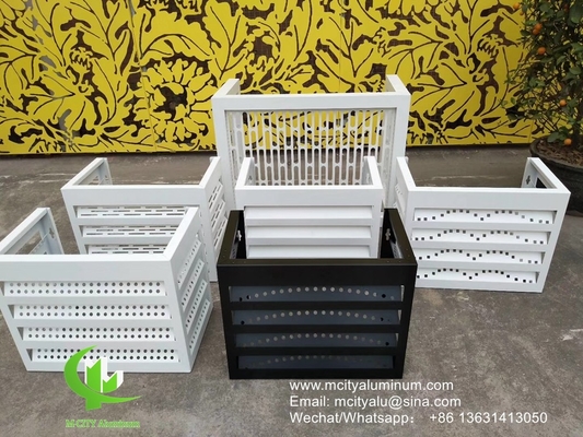 cobertura de ar condicionado cobertura de alumínio revestimento de fachada de metal folha de dobra para decoração de fachada de parede de cortina