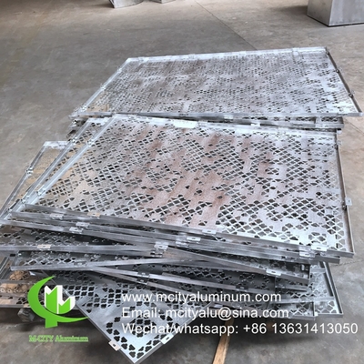 2 mm Painel decorativo de fachada perforada de alumínio para revestimento de fachada de parede de cortina painel de parede tela perforada