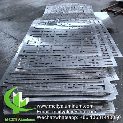 2 mm Painel decorativo de fachada perforada de alumínio para revestimento de fachada de parede de cortina painel de parede tela perforada