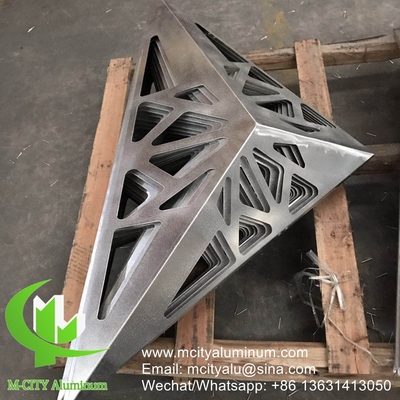 Ecrã de jardim 3d de metal e alumínio ecrã de privacidade de metal folha de revestimento de fachada 2,5m decoração de fachada de parede