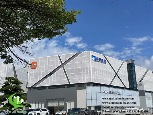 Façade de alumínio perfurado personalizável Fácil instalação e manutenção