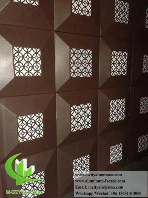 Folha de metal perforada revestida em pó Alumínio Decoração exterior interior