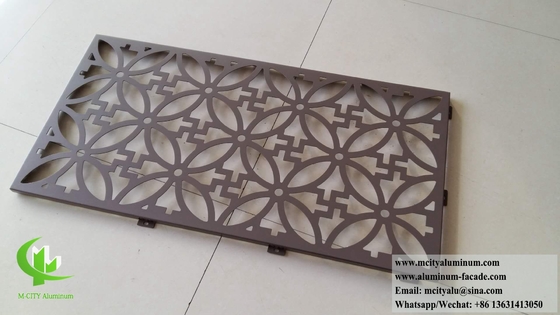 Lâmina de alumínio de corte a laser, decorativa, perfurada