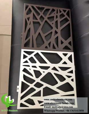 Lâmina de alumínio de corte a laser, decorativa, perfurada