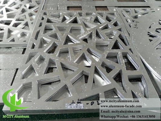 Tela de alumínio de chapa de metal cortada a laser para decoração de divisores de espaçamento