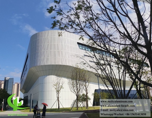 Painéis de revestimento de metal arquitetônico Ecrã de alumínio Sistema de fachada de shopping mall