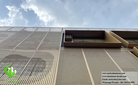 Painéis de revestimento de alumínio sólido com padrões de perfuração revestimento PVDF