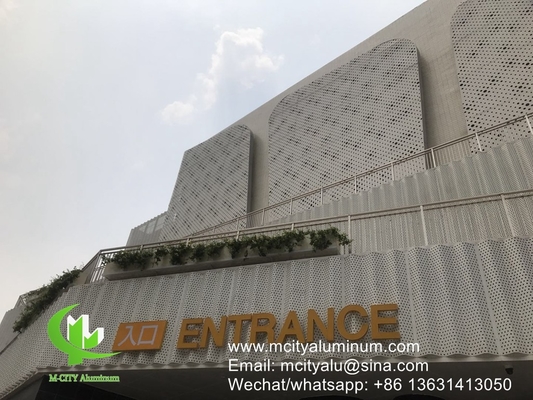 Painel de alumínio perfurado para fachada, revestimento de parede, revestimento de edifício exterior para fachada exterior