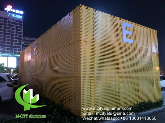 Painel de alumínio perfurado para fachada, revestimento de parede, revestimento de edifício exterior para decoração exterior