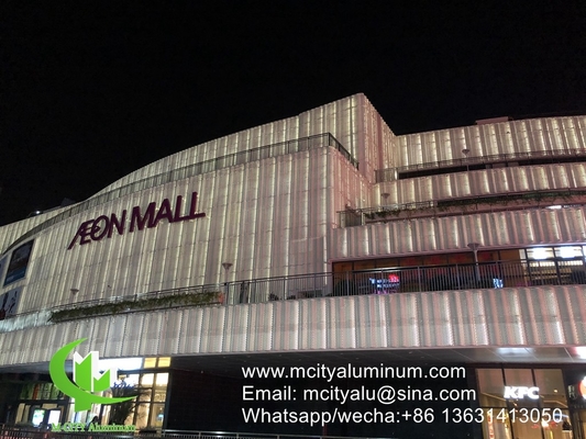 Painel de alumínio perfurado para fachada, revestimento de parede, revestimento de edifício exterior para decoração exterior
