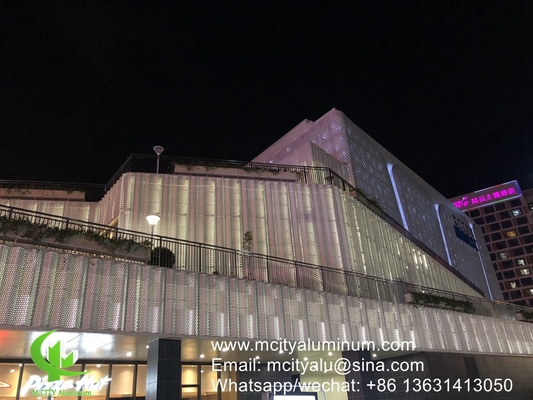 Painel de alumínio perfurado para fachada, revestimento de parede, revestimento de edifício exterior para fachada exterior
